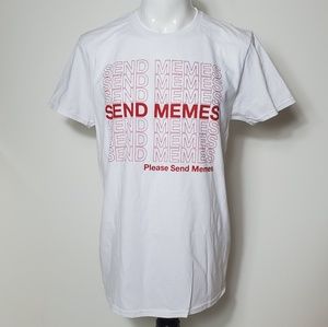NEW Send Memes What Do You Meme White Tee L